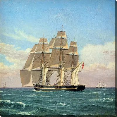 Картина Корвет Najaden под парусами