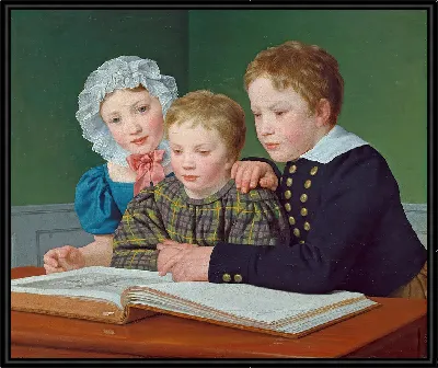 Портрет К.Ф. Дети Холма. Адам Вильхельм, Полина Фредерикке и Йохан Хр. Юлий