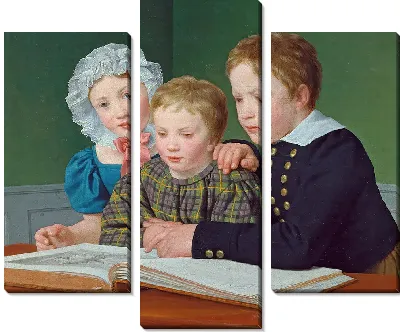 Портрет К.Ф. Дети Холма. Адам Вильхельм, Полина Фредерикке и Йохан Хр. Юлий