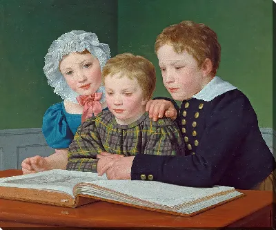 Картина Портрет К.Ф. Дети Холма. Адам Вильхельм, Полина Фредерикке и Йохан Хр. Юлий