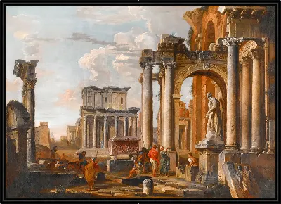 Руины с храмом Антонина и Фаустины