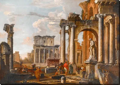 Руины с храмом Антонина и Фаустины