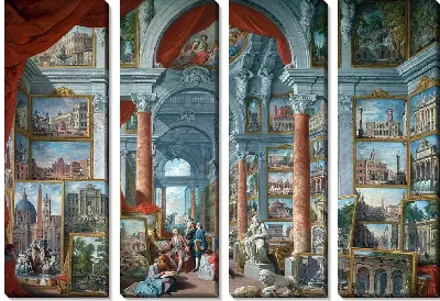 Картина Картинная галерея с видами современного Рима