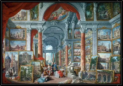 Картина Картинная галерея с видами современного Рима