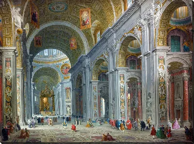 Картина Интерьер собора Святого Петра в Риме
