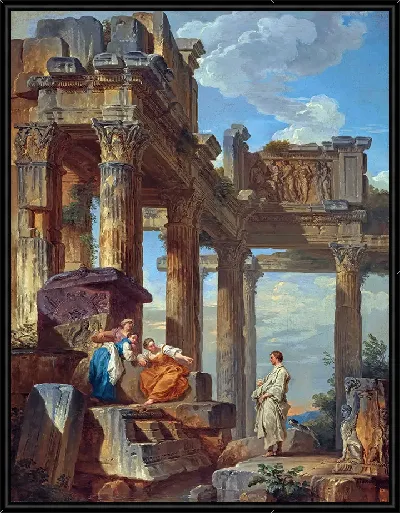 Картина Фигуры среди руин (Руины с пророком)