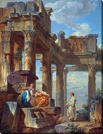 Картина Фигуры среди руин (Руины с пророком)