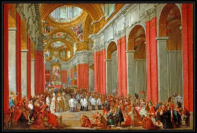 Картина Епископское посвящение Джузеппе Поццобонелли в церкви Сан-Карло-аль-Корсо в Риме