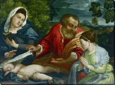 Святое семейство с дарительницей в образе святой Екатерины Александрийской