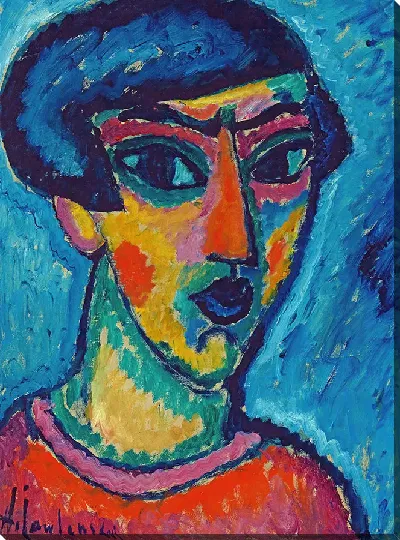 Картина Голова в синем-1