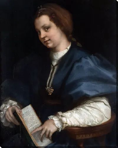 Картина Дама с книгой стихов Петрарки