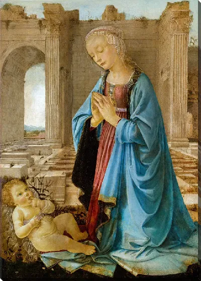 Картина Богоматерь, поклоняющаяся младенцу Христу («Мадонна Раскина»)