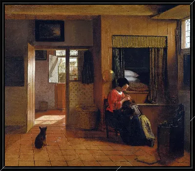 Мать, очищающая волосы своего ребенка, известная как «материнская обязанность»