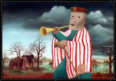 Картина Маска с трубой