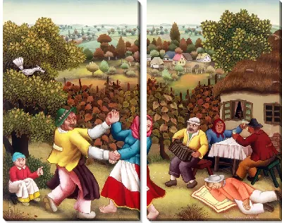 Картина Танцы в виноградниках