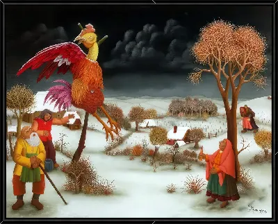 Картина Распятый Петух