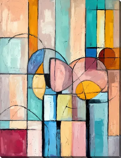 Картина маслом Геометрия абстракции №413