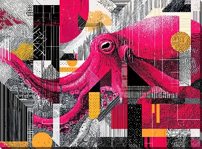 Картина маслом Осьминог №7