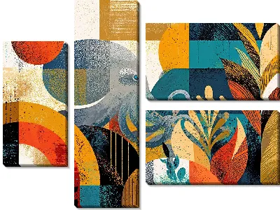 Модульная картина Осьминог №9