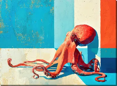 Картина маслом Осьминог №12