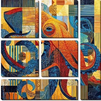 Модульная картина Осьминог №13