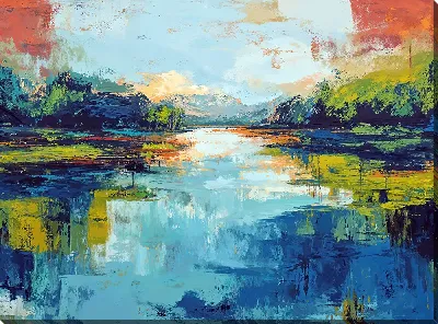 Картина маслом Абстрактный пейзаж №10