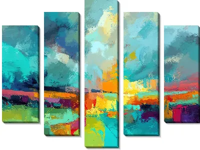 Модульная картина Абстрактный пейзаж №11