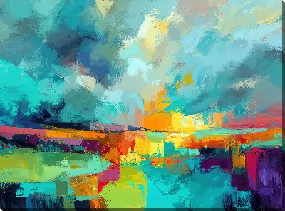 Картина маслом Абстрактный пейзаж №11