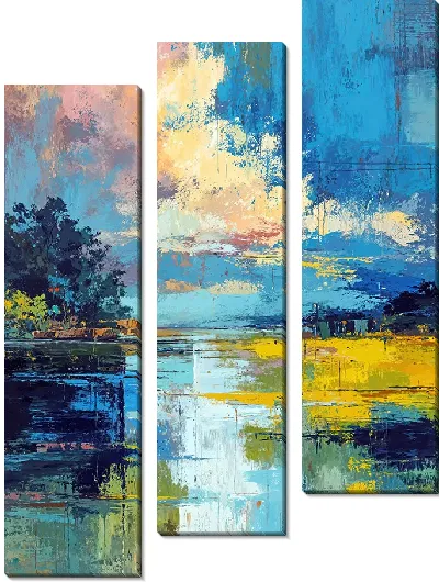 Модульная картина Абстрактный пейзаж №12