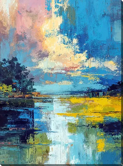 Картина маслом Абстрактный пейзаж №12