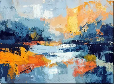 Картина маслом Абстрактный пейзаж №14