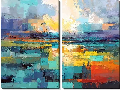 Модульная картина Абстрактный пейзаж №15