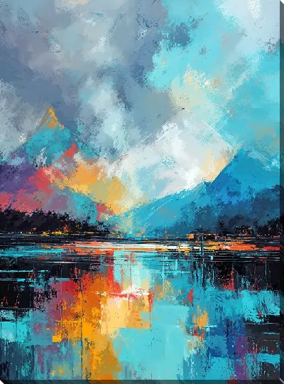 Картина маслом Абстрактный пейзаж №16