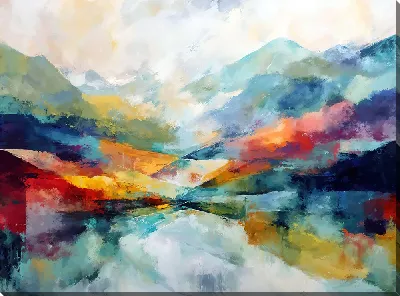 Картина маслом Абстрактный пейзаж №20