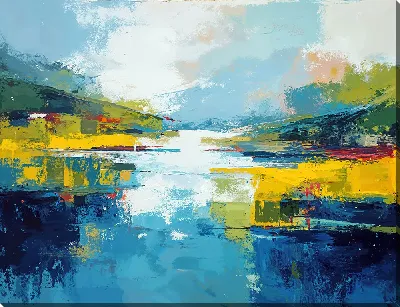 Картина маслом Абстрактный пейзаж №22