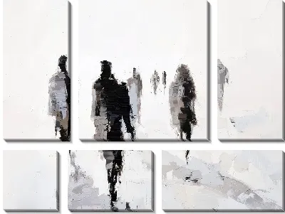 Модульная картина Силуэты №6