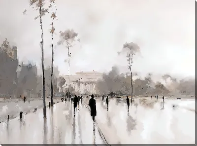 Картина маслом Абстрактные силуэты №30