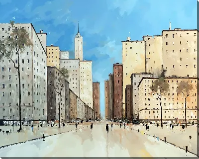 Картина маслом Абстрактные силуэты №32