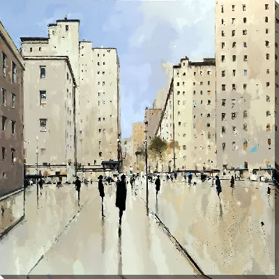 Картина маслом Абстрактные силуэты №33