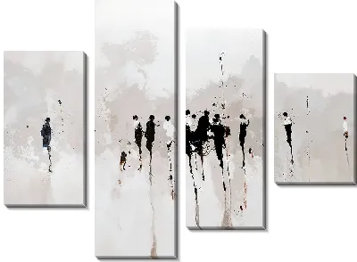 Модульная картина Абстрактные силуэты №35