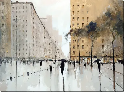 Картина маслом Абстрактные силуэты №36