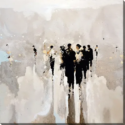 Картина маслом Абстрактные силуэты №44