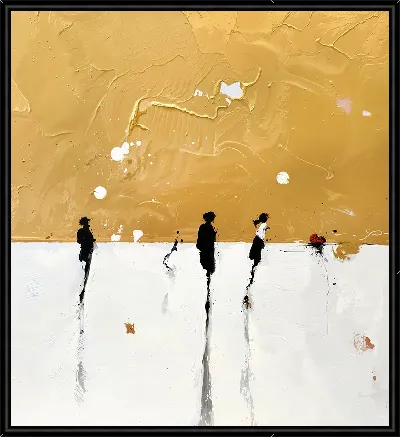 Силуэты на золотом фоне