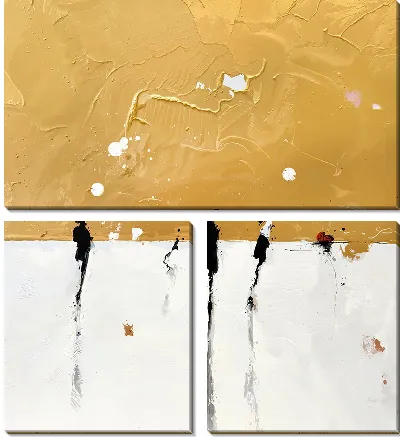 Силуэты на золотом фоне