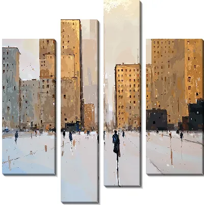 Модульная картина Абстрактные силуэты №47