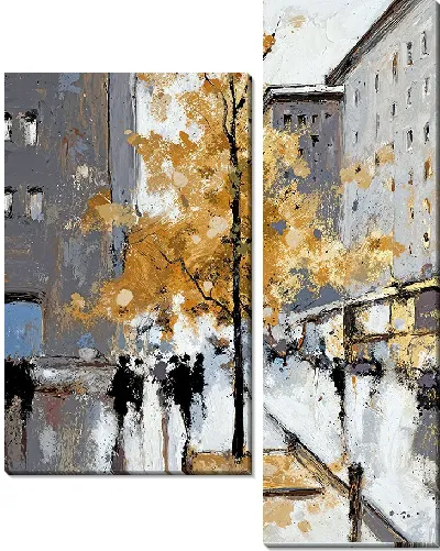 Модульная картина Абстрактные силуэты №49