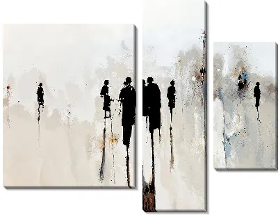 Модульная картина Абстрактные силуэты №52