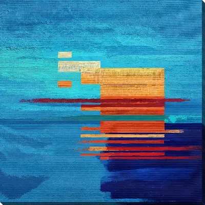 Картина маслом Бирюзовая абстракция №45