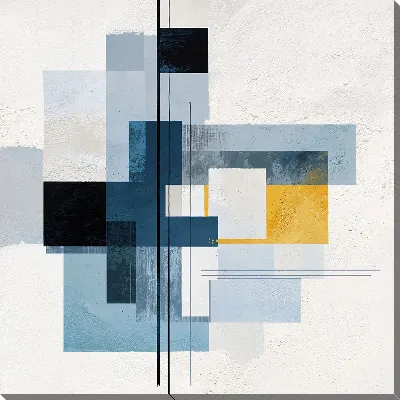 Картина маслом Геометрия молочного