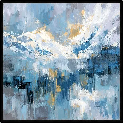 Картина Пейзаж абстрактный зимний